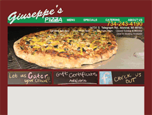 Tablet Screenshot of giuseppe-pizza.com